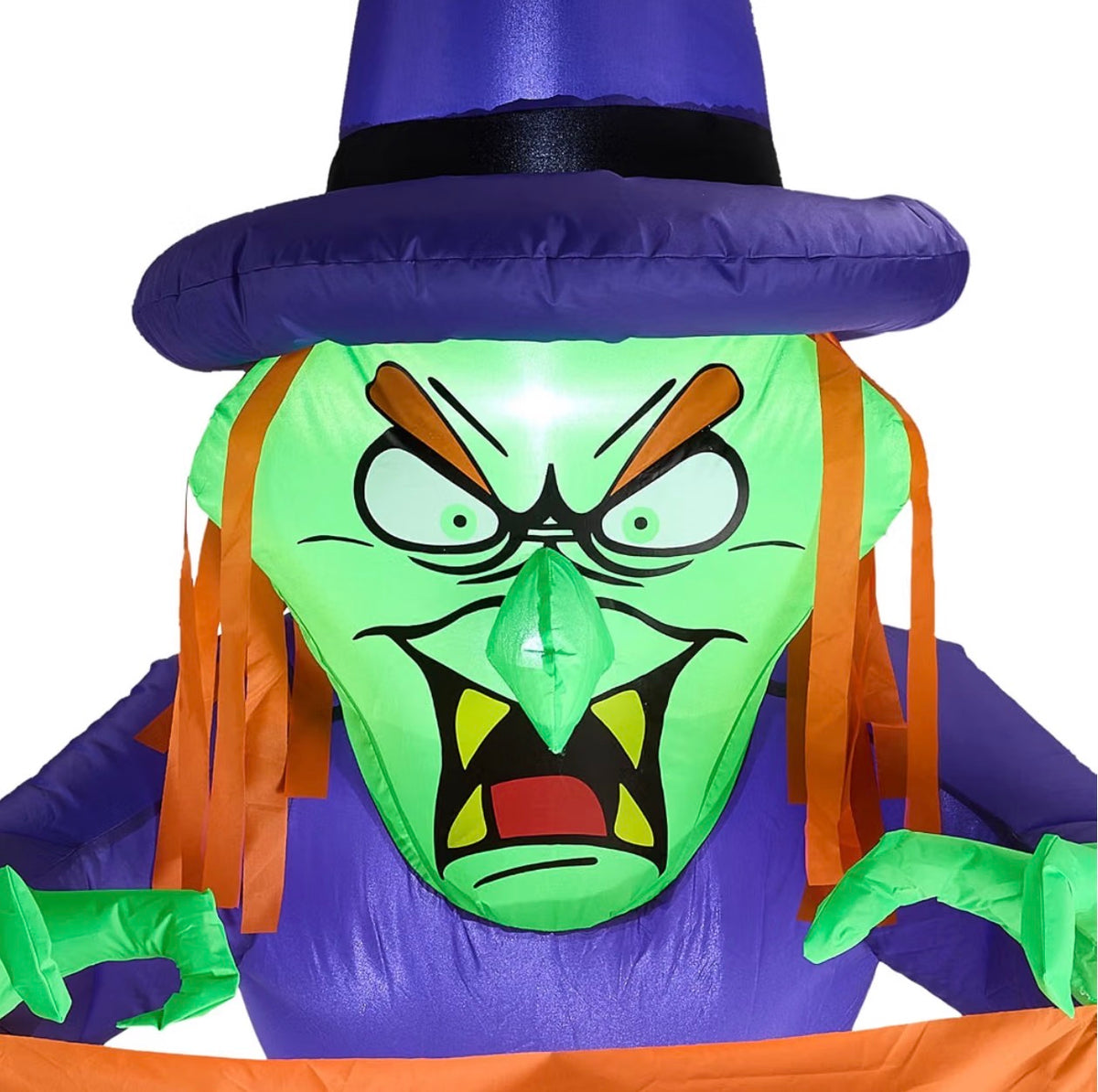 Warmiehomy 3FT Halloween Inflatable Scary Witch Window Decoration