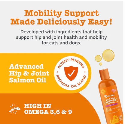 Zesty Paws Hip, Joint, Skin & Coat Salmon Oil for Cats & Dogs 250ml