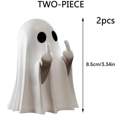 2-Piece Funny Middle Finger Ghost Halloween Decorations