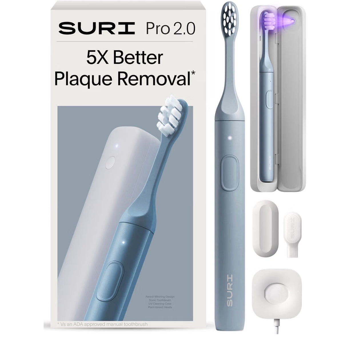 SURI Pro Sonic Electric Toothbrush with UV Travel Case