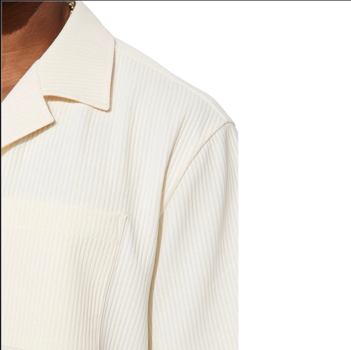 Show Up Short Sleeve Cuban Shirt Off White