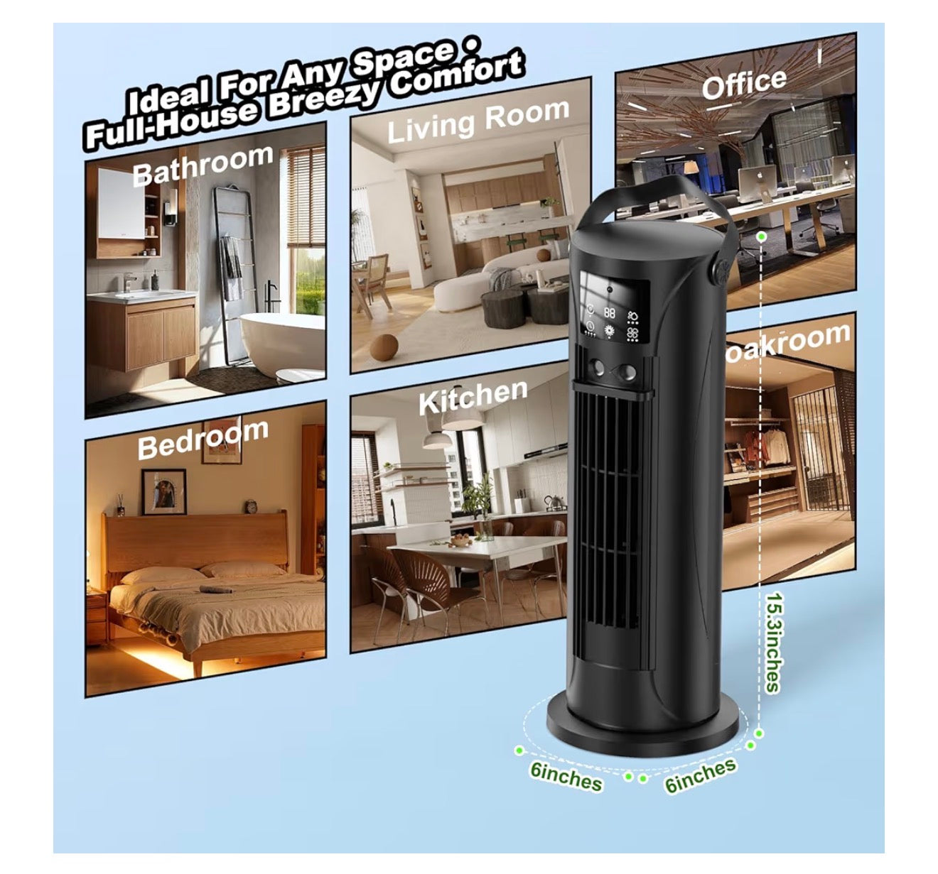 Portable Air Conditioner, 28dB Air Cooler, 26ft/s Velocity Mini Air Conditioning Unit with 2-8H Timer, 120° Oscillation, 1-Touch Turbo Mode Cool Mist, Low Energy Small Air Conditioner for Home(Black)