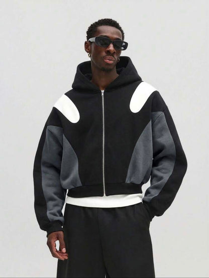 SUMWON Cropped Zip Up Hoodie