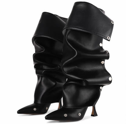 Women’s Knee High Slouchy Shark Boots