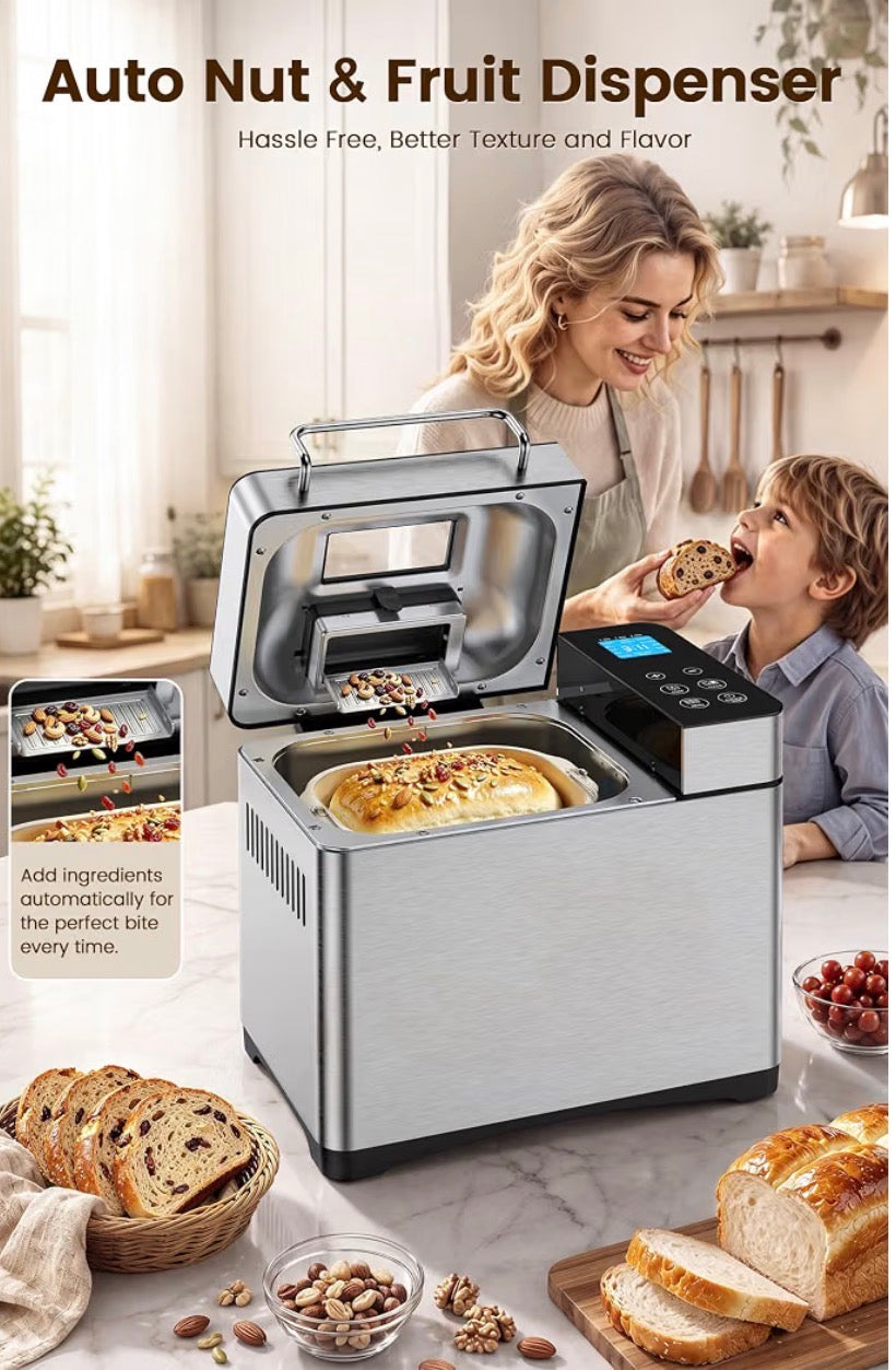 2.2LB Bread Maker Machine 710W | 17 Programmes & Ceramic Pan