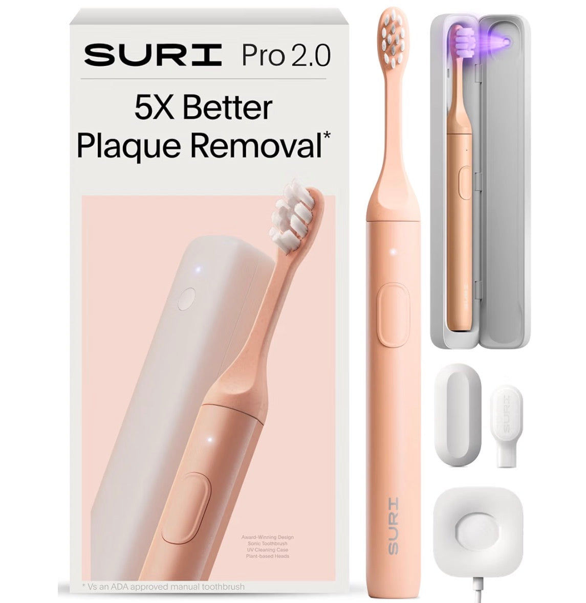 SURI Pro Sonic Electric Toothbrush with UV Travel Case