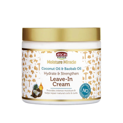 African Pride Moisture Miracle Leave-In Cream 15 oz | Coconut & Baobab