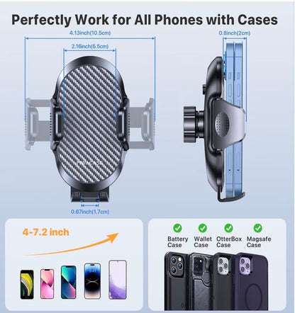 Miracase Car Phone Holder Double Steel Hook Air Vent 360° Mount