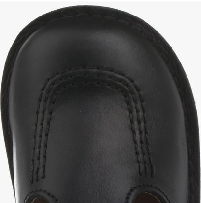 Kickers Girls’ Kick T Bar Black School Shoes
