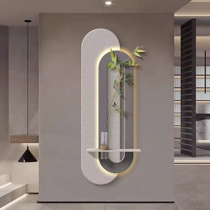 Light Luxury Porch Vertical Version of Imitation Sandstone LED Wall Lamp Painting Art Entrance Corridor Wall Lamp Mural Lamp