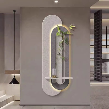 Light Luxury Porch Vertical Version of Imitation Sandstone LED Wall Lamp Painting Art Entrance Corridor Wall Lamp Mural Lamp