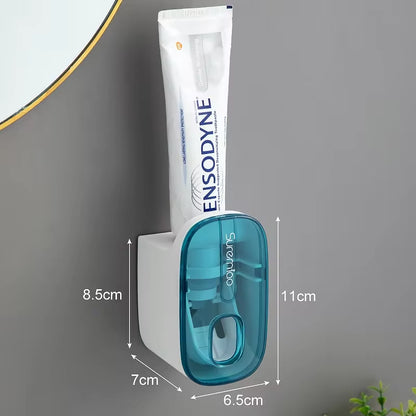 Automatic Wall-Mounted Toothpaste Dispenser & Toothbrush Holder - Elevate Your Bathroom Experience