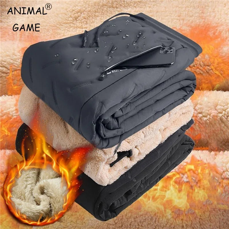 Men's Winter Thermal Fleece Sweatpants – Stay Warm & Cozy! 