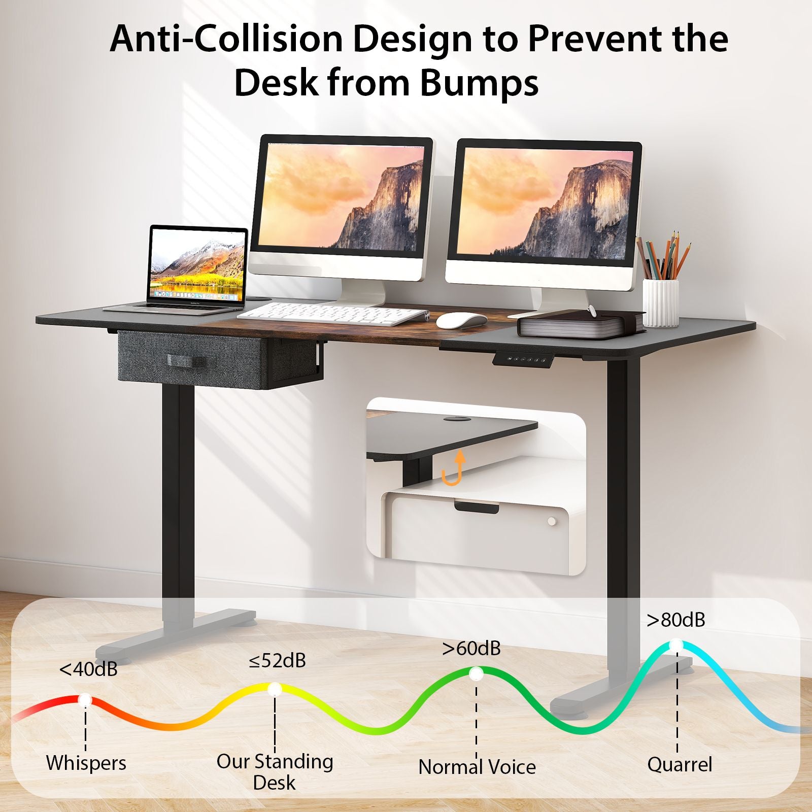 Electric Height-Adjustable Standing Desk with Integrated USB Charging: Enhance Your Workspace Comfort and Productivity