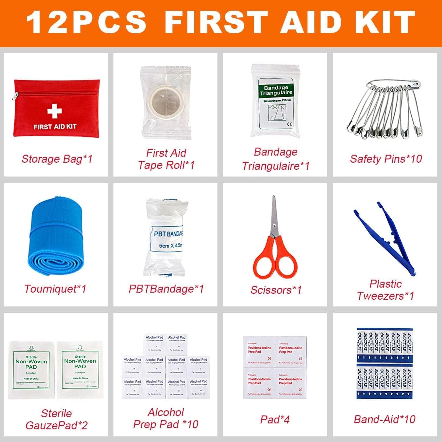 Comprehensive Car Emergency Kit for Roadside Assistance, Including Jumper Cables, Warning Triangle, Visibility Vest, Flashlight, and Essential Tools for Trucks and SUVs