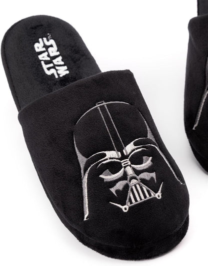 Slippers for Men | Adults Dark Side Darth Vader House Shoes | Novelty Merchandise Gifts for Him | Memory Foam Polyester Slip On