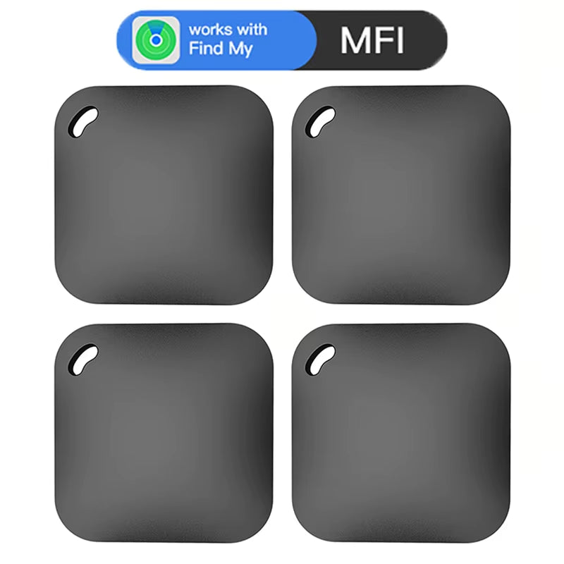 4-Pack Smart GPS Trackers - MFI Certified Anti-Lost Devices Compatible with Apple Find My App for Tracking Car Keys, Pets, and Children