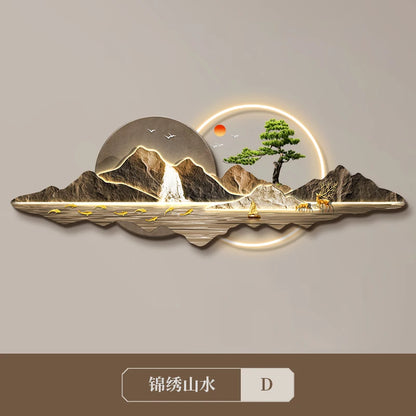 Light Luxury Clock Wall Chinese Modern Fashion Living Room Decorative Wall Watch Interior Design Horloge Murale Wall Decor