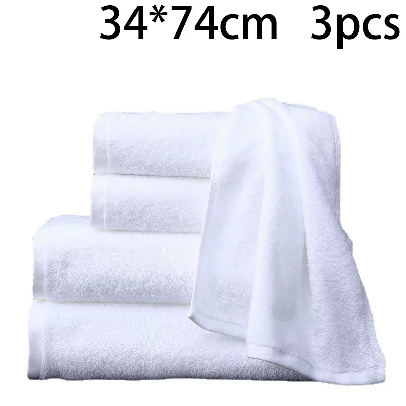 White Soft Cotton Fabric Face Towel Hotel Bath Towel Wash Cloths Hand Towels Portable Multifunctional Cleaning Towel