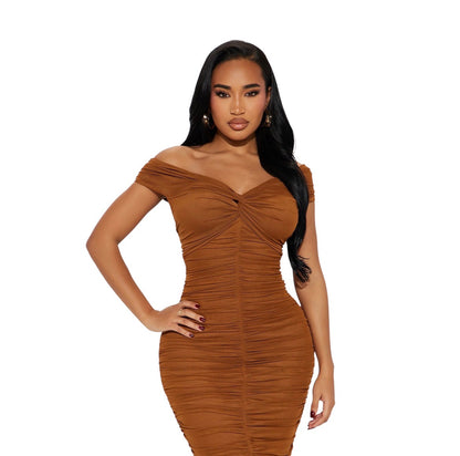 The Tink Midi Dress Brown
