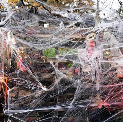 Halloween Spider Web Decorations 200g with 40 Plastic Spiders | Minja Superstore