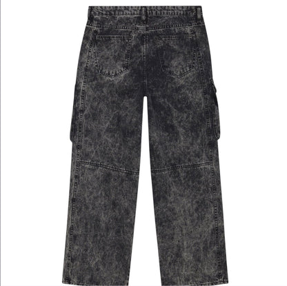 Baggy Clover Cargo Jeans Black