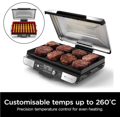 Ninja Sizzle Pro XL Indoor Grill & Flat Plate GX101UK Silver Black