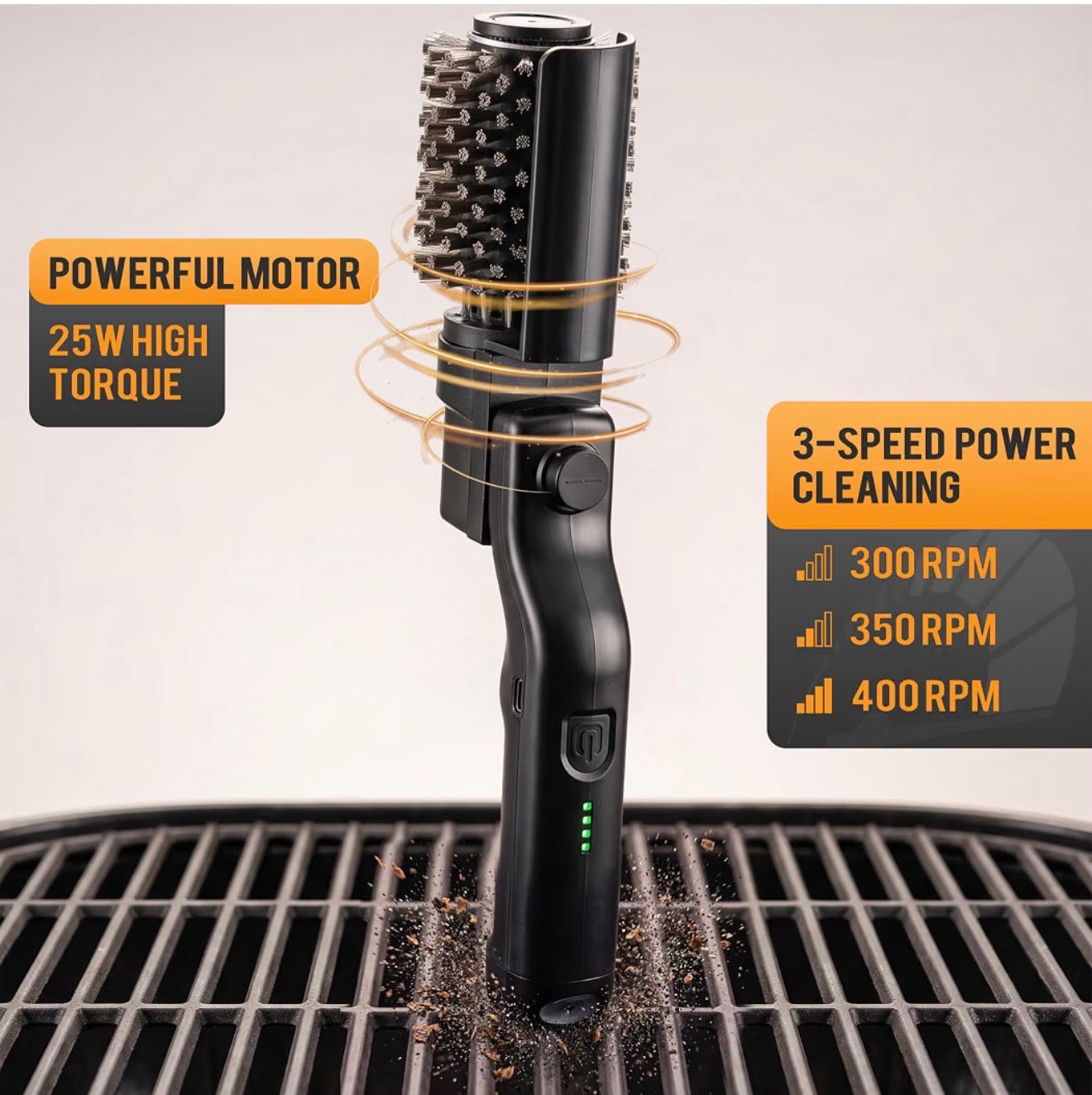 Cordless Electric Grill Brush Cleaner Set