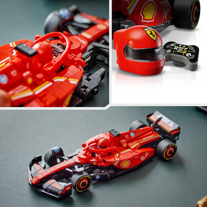 Speed Champions Ferrari SF-24 F1 Race Car Toy with a Collectible Formula 1 Driver Minifigure - Model Kits for 10+ Year Old Boys & Girls or Adult Motorsport Fans 77242