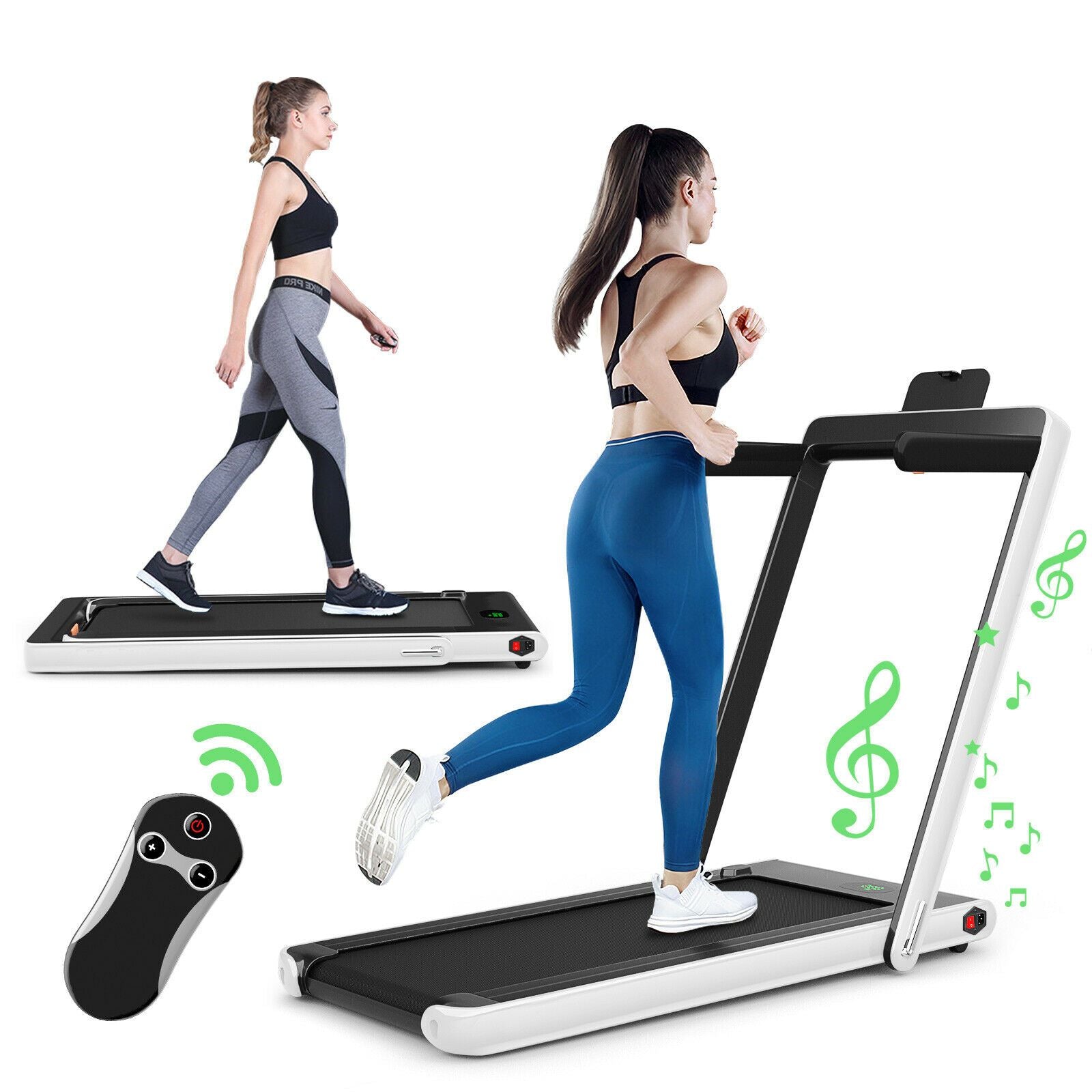 Folding Electric Treadmill with Bluetooth Connectivity (1-12 KPH)