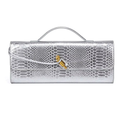 Luxury Design Top-Handle Bag for Women Evening Handbag Long Purse, Crocodile Pattern Crossbody Shoulder Bags Fashionable Outfits