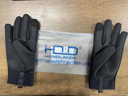 Thermal Winter Work Gloves, Padded Safety Working Gloves, Cold Weather Mechanic Freezer Warehouse Construction Gloves (Grey-Grip, M)