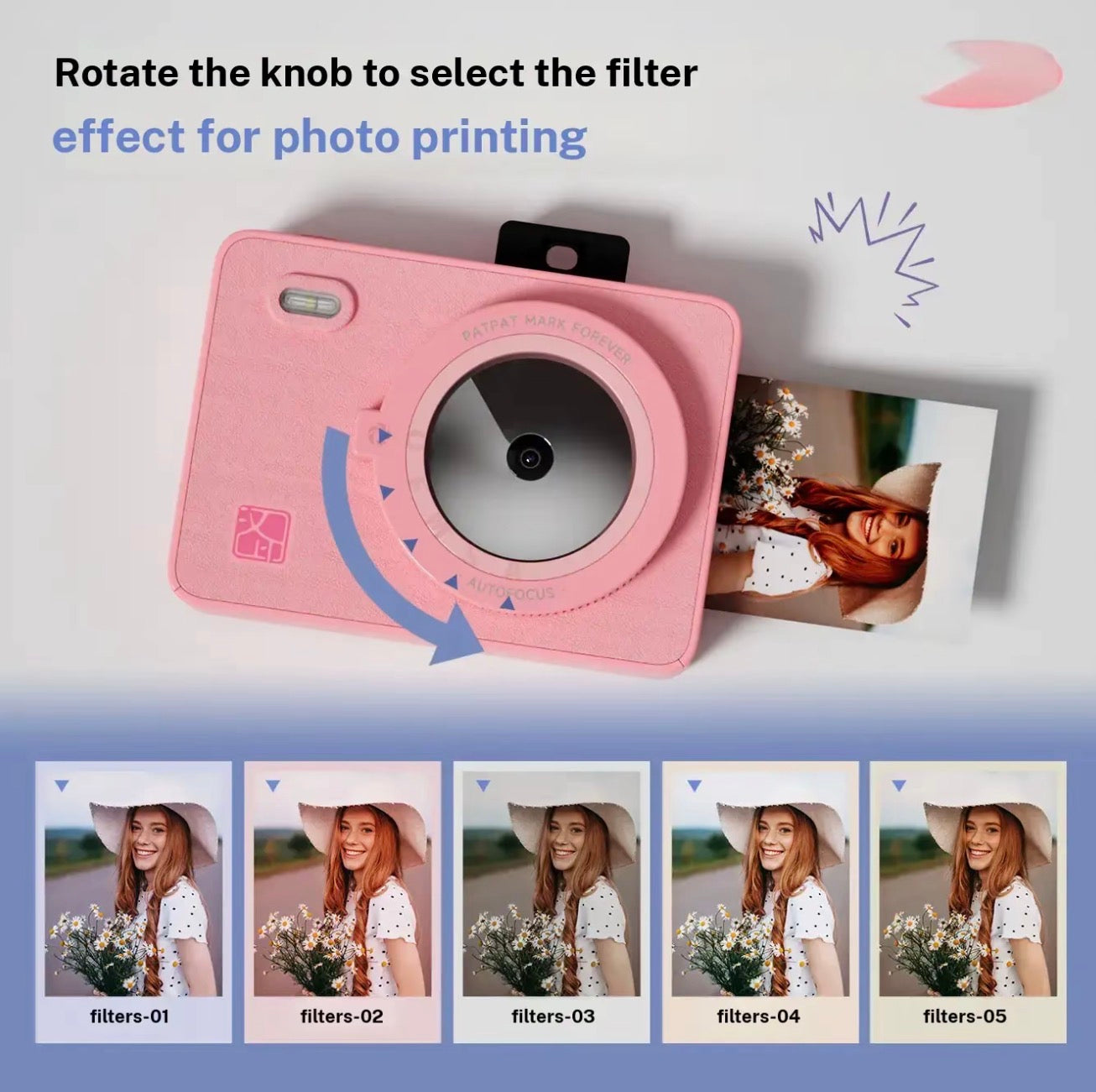 Hanin Z5S Instant Photo Printer Bluetooth Thermal Sublimation