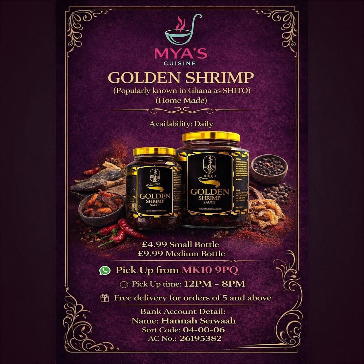 Mya’s Cuisine UK(Milton Keynes)