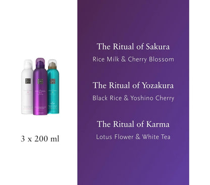 RITUALS Cherry Blossom Rice Milk Shower Foam Set 3 x 200ml