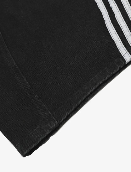 DENIM CONTRAST STRIPED STITCHING BARREL JEANS