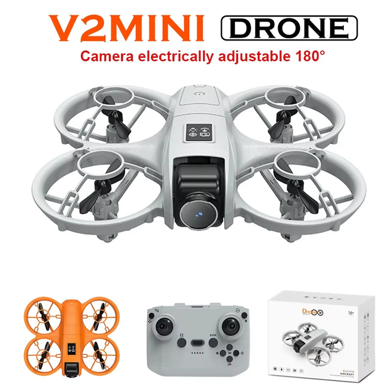 2025 NEW V2 Mini Drone Children'S Toy 8K Profession HD Camera Wifi RC Height Freestyle Keep Helicopter Foldable Quadcopter Toy