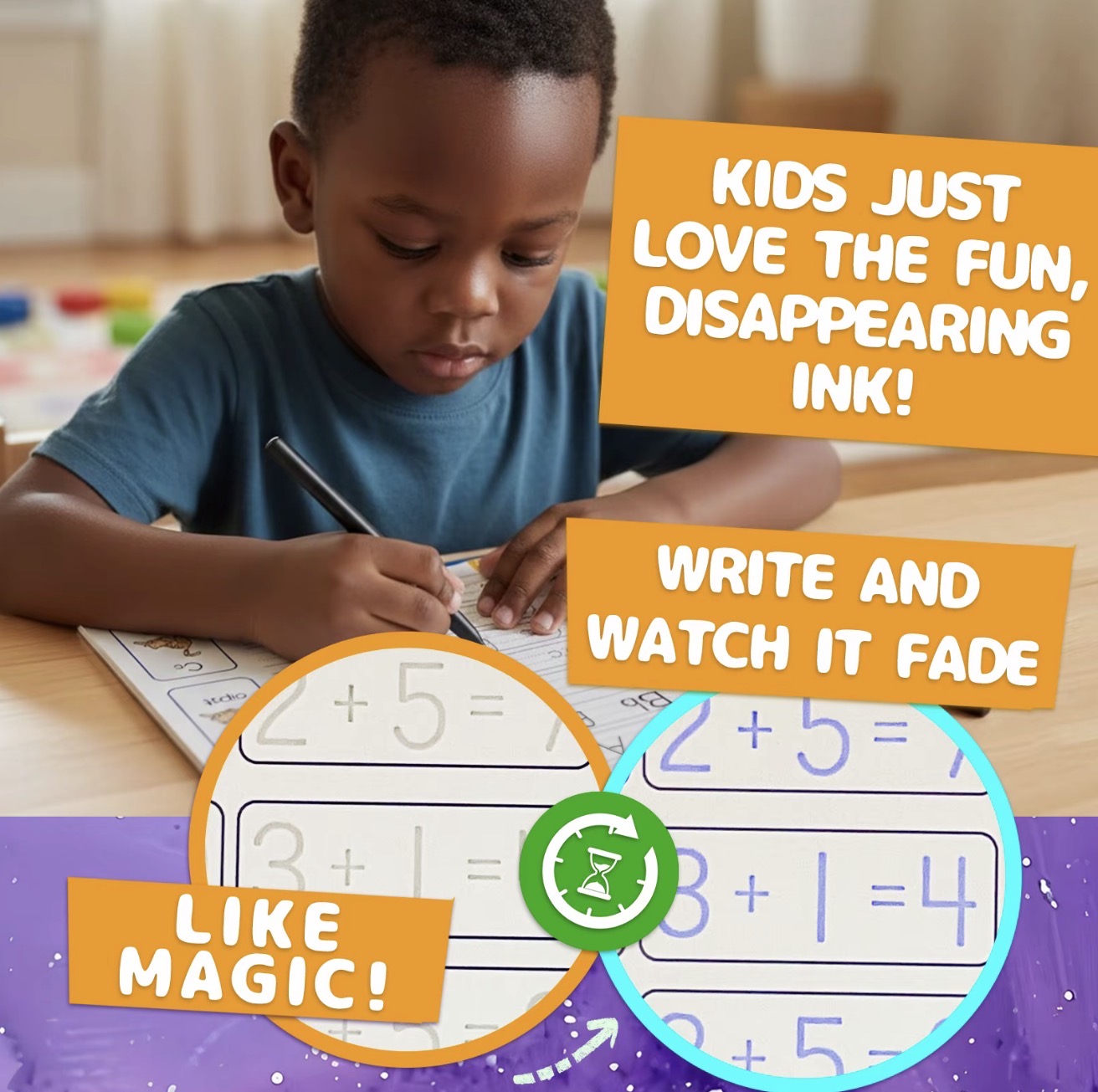 Magic Groove 7 Book Reusable Handwriting Practice Set for Kids