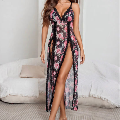 Avidlove Women’s Lace Babydoll Chemise Mesh V-Neck Nightdress