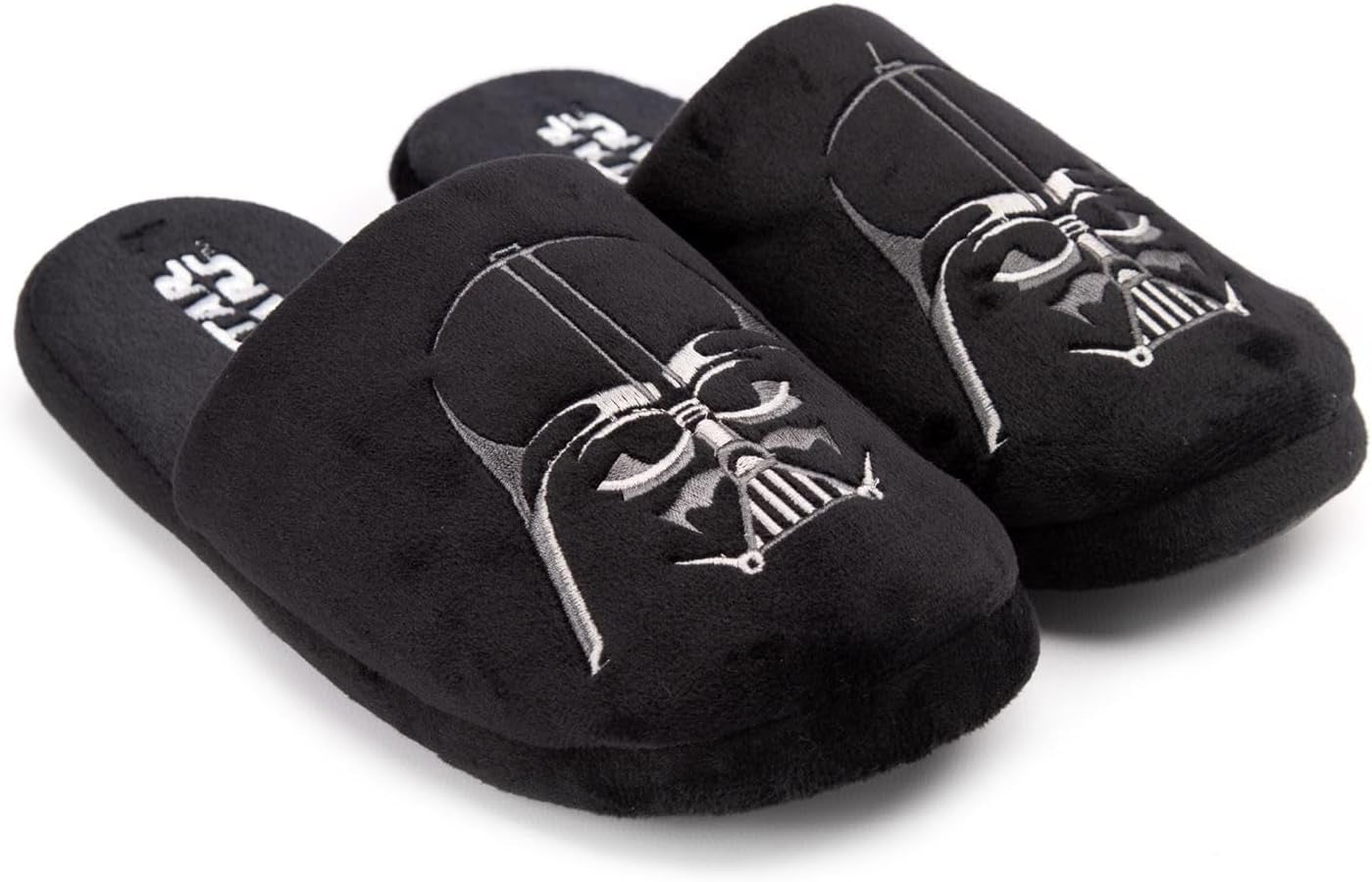 Slippers for Men | Adults Dark Side Darth Vader House Shoes | Novelty Merchandise Gifts for Him | Memory Foam Polyester Slip On