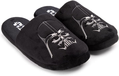 Slippers for Men | Adults Dark Side Darth Vader House Shoes | Novelty Merchandise Gifts for Him | Memory Foam Polyester Slip On