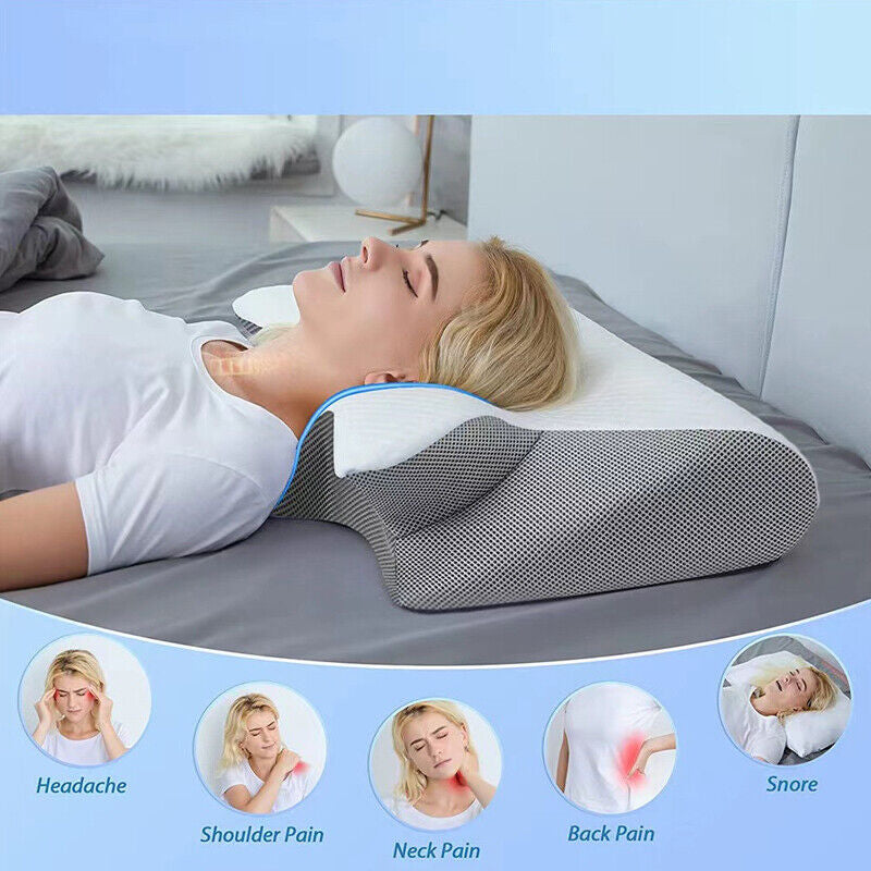 Butterfly-Shaped Memory Foam Neck Pillow for Enhanced Sleep Comfort with Slow Rebound Technology