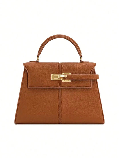 New Trapezoid PU Leather Women'S Handbag, High-End Versatile Crossbody Bag, Fashionable Niche Hand Carry Tote Bag for Commute, Best Mother'S Day Gifts Women