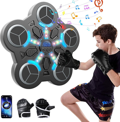 Music Boxing Machine,Boxing Machine Wall Mounted,Smart Music Boxing Machine with Boxings Gloves,Musical Boxings Equipment Punching Machines,Wall Target Training for Adult Kid Home Exercises