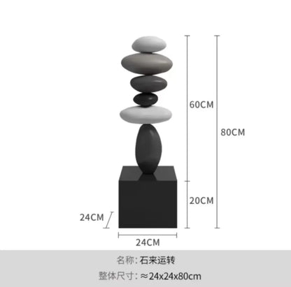 Home Decor Luxury Stones Fortune Turns Statue Living Room Ornament Floor Sofas Decorative Art Nordic Housewarming Gifts