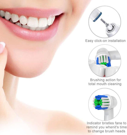 Replacement Toothbrush Heads Compatible with Oral B Braun, 12 Pcs Professional Electric Brush Heads Compatible with Oral B Replacement Heads Refill 7000/Pro 1000/9600/500/3000/8000