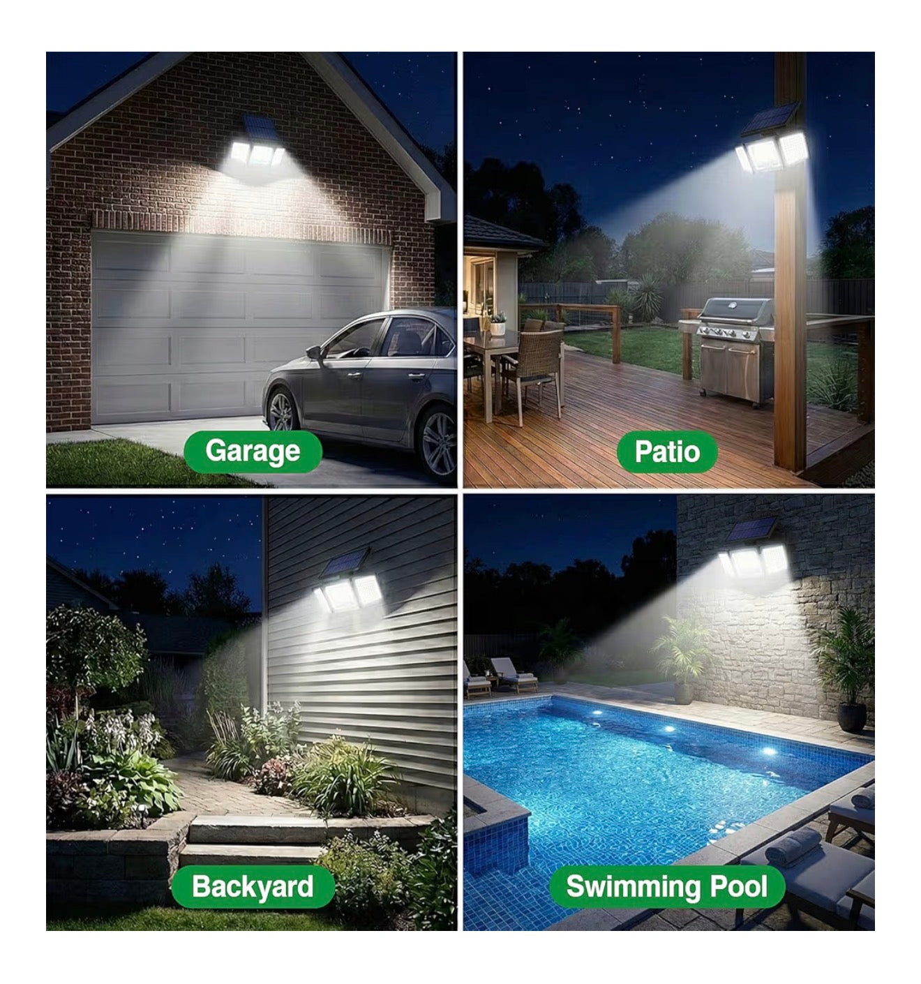 Solar Outdoor Motion Sensor Security Lights 286 LED 2500LM (2 & 4 Pack)