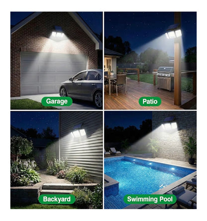 Solar Outdoor Motion Sensor Security Lights 286 LED 2500LM (2 & 4 Pack)