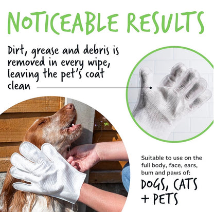 BUGALUGS Dog Grooming Glove Wipes 30 Pack