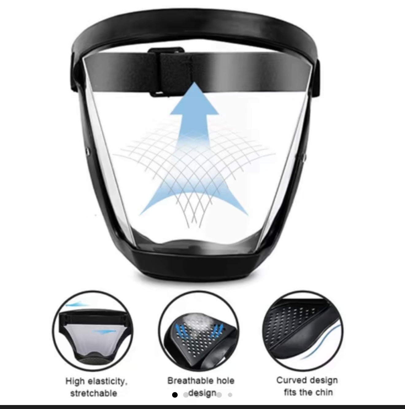 Full Face Super Protective Mask Anti-Fog Shield Safety Transparent  Cover